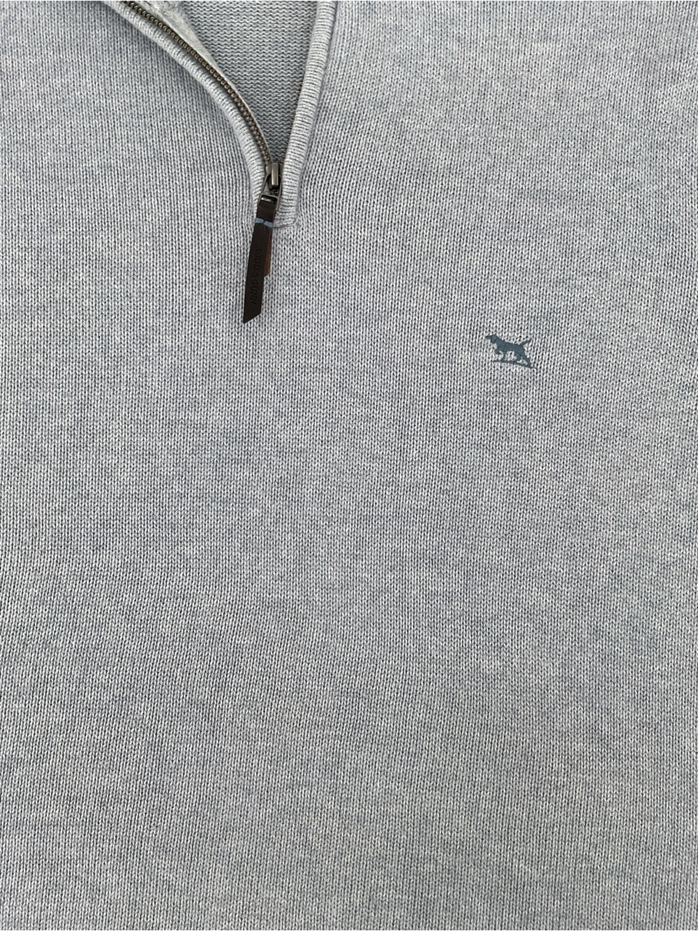 Rodd & Gunn Merrick Bay 1/4 Zip Sweater Medium Heathered Blue Grey 100% Cotton - Picture 2 of 8